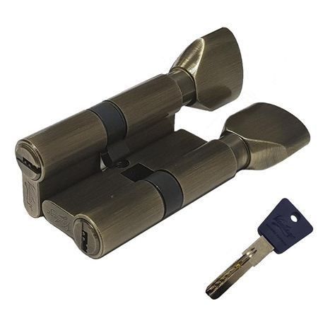 Механизм цилиндровый Vantage PC70 AB (35*35) бронза, кл/верт, перфо.ключ
