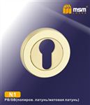 Накладка под цилиндр MSM N1 PB/SB (полированная латунь/матовая латунь)