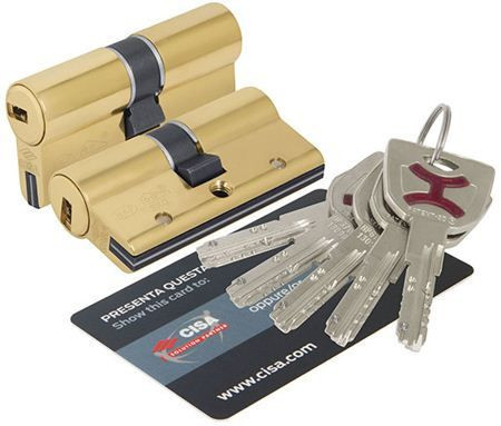 Механизм цилиндровый Cisa AP4-S 35*40 кл/кл (латунь)