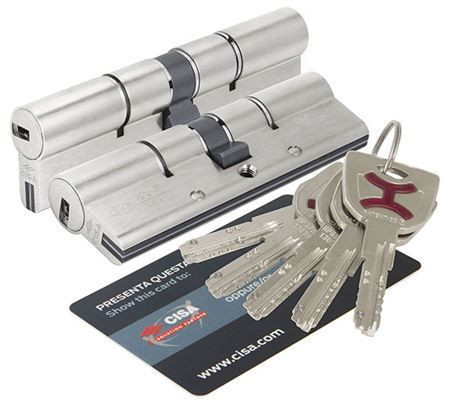 Механизм цилиндровый Cisa AP4-S 35*40 кл/кл (никель)